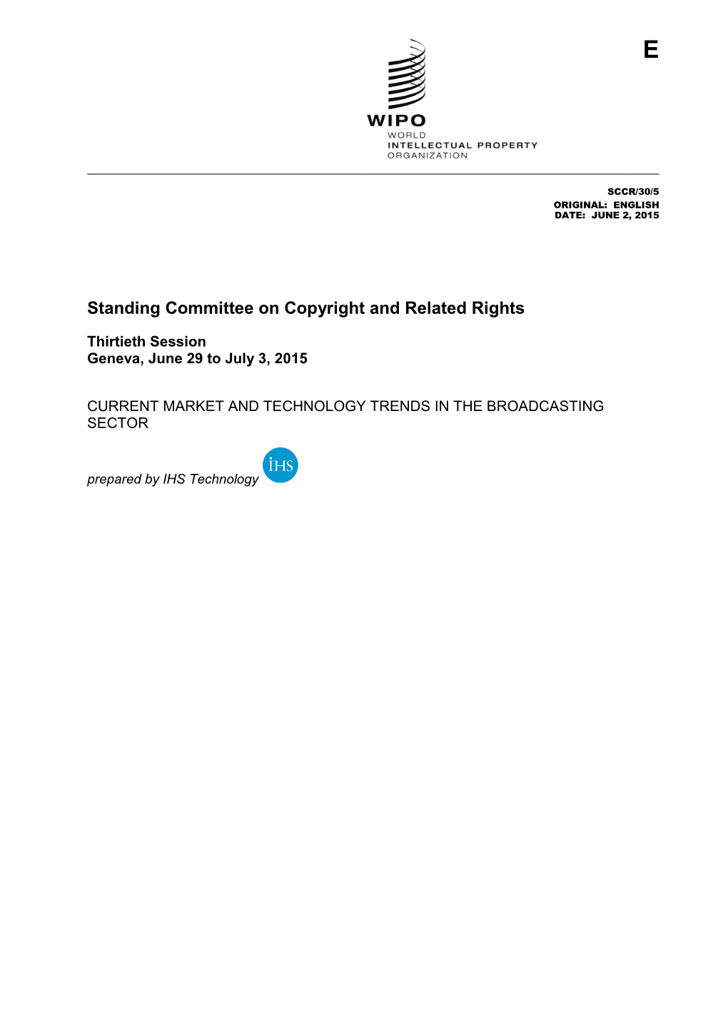 Standing Committee on Copyright and Related Rights