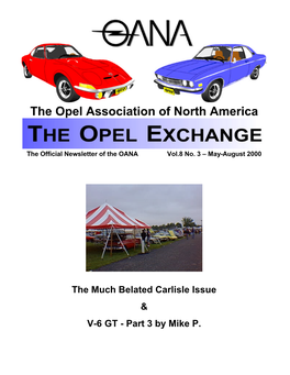 The Opel Association of North America