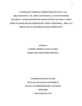 1 Análisis Del Comercio Y Oportunidad De Venta, Las