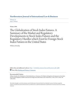 The Globalization of Stock Index Futures
