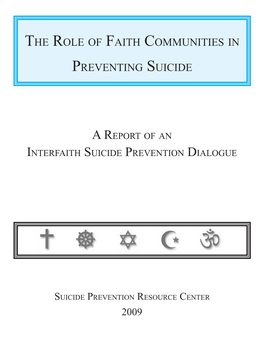 The Role of Faith Communities in Preventing Suicide