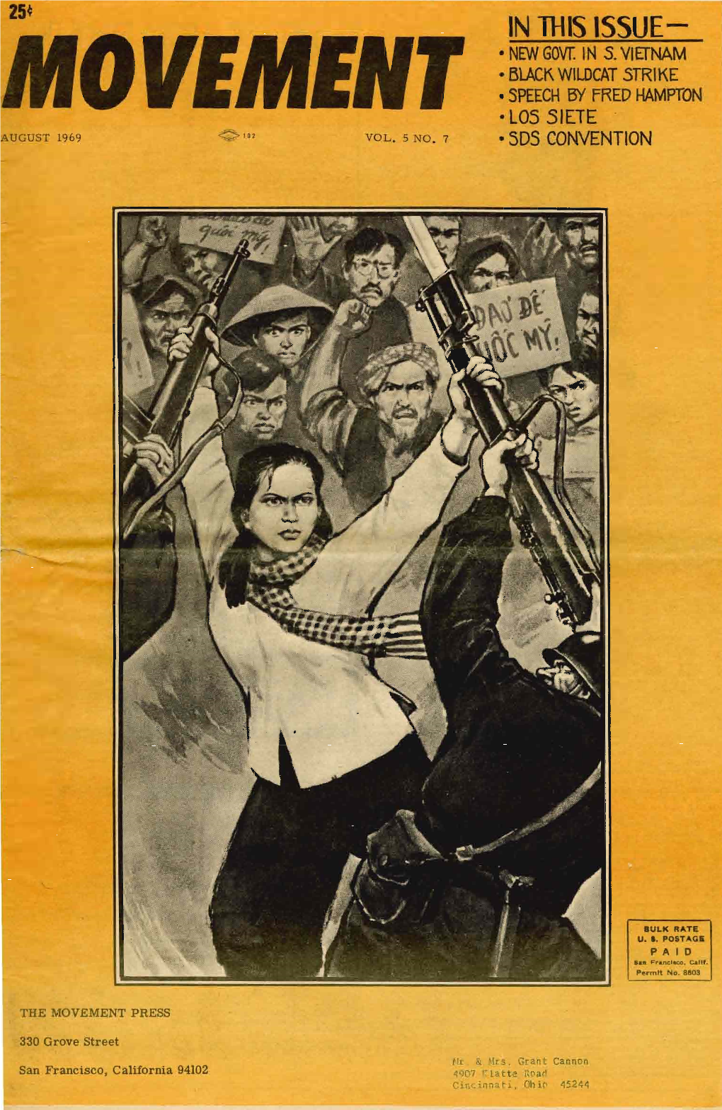 The Movement, August 1969. Vol. 5 No. 7