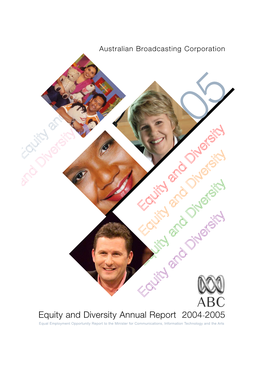 Equity Diversity Annual Report 2004-2005