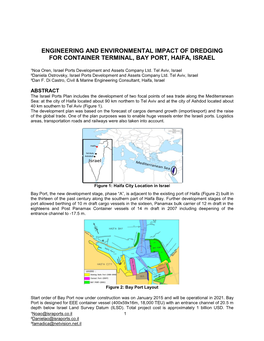Engineering and Environmental Impact of Dredging for Container Terminal, Bay Port, Haifa, Israel