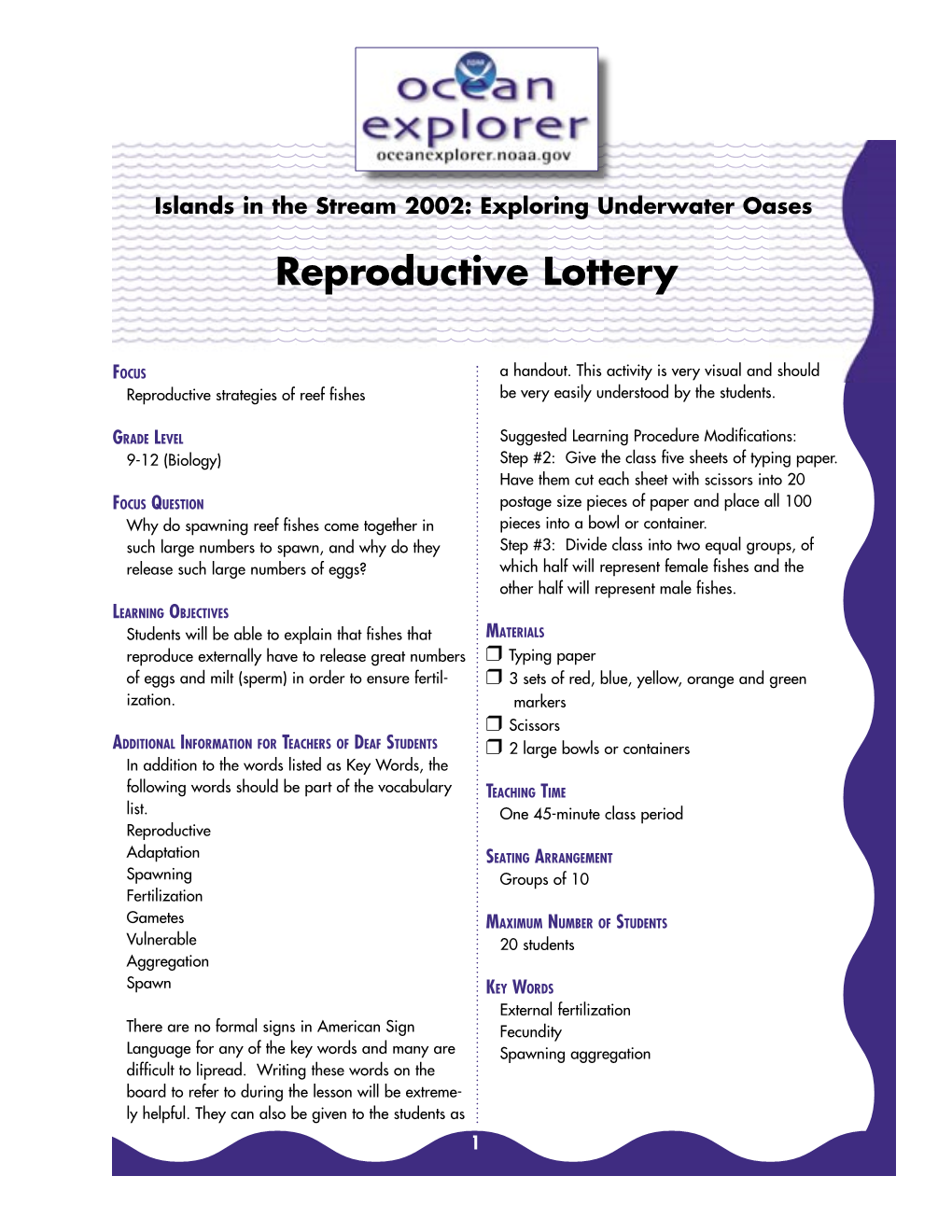 Reproductive Lottery