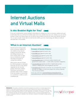 Internet Auctions and Virtual Malls