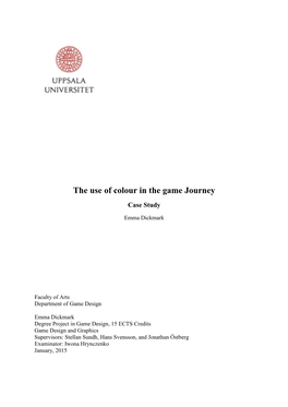 The Use of Colour in the Game Journey Case Study