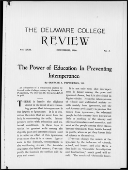 THE DELAWARE COLLEGE REVIEW Vol
