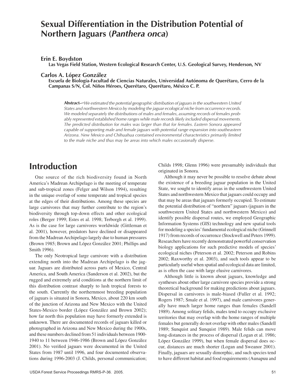 Connecting Mountain Islands and Desert Seas: Biodiversity and Management of the Madrean Archipelago II