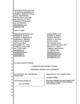 In Re Nuvelo, Inc. Securities Litigation 07-CV-04056-Second