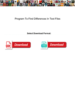 Program to Find Differences in Text Files