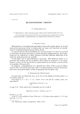 Quasi-Isometry Groups