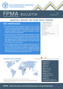 FPMA Bulletin #6, 10 July 2017