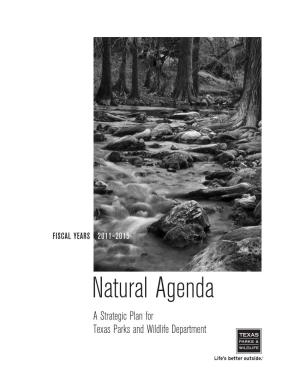 Natural Agenda a Strategic Plan for Texas Parks and Wildlife Department
