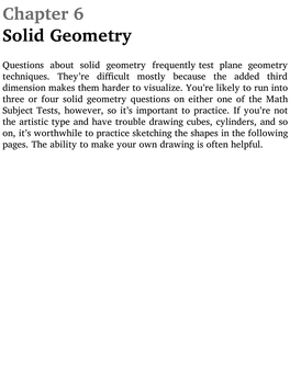 Chapter 6 Solid Geometry