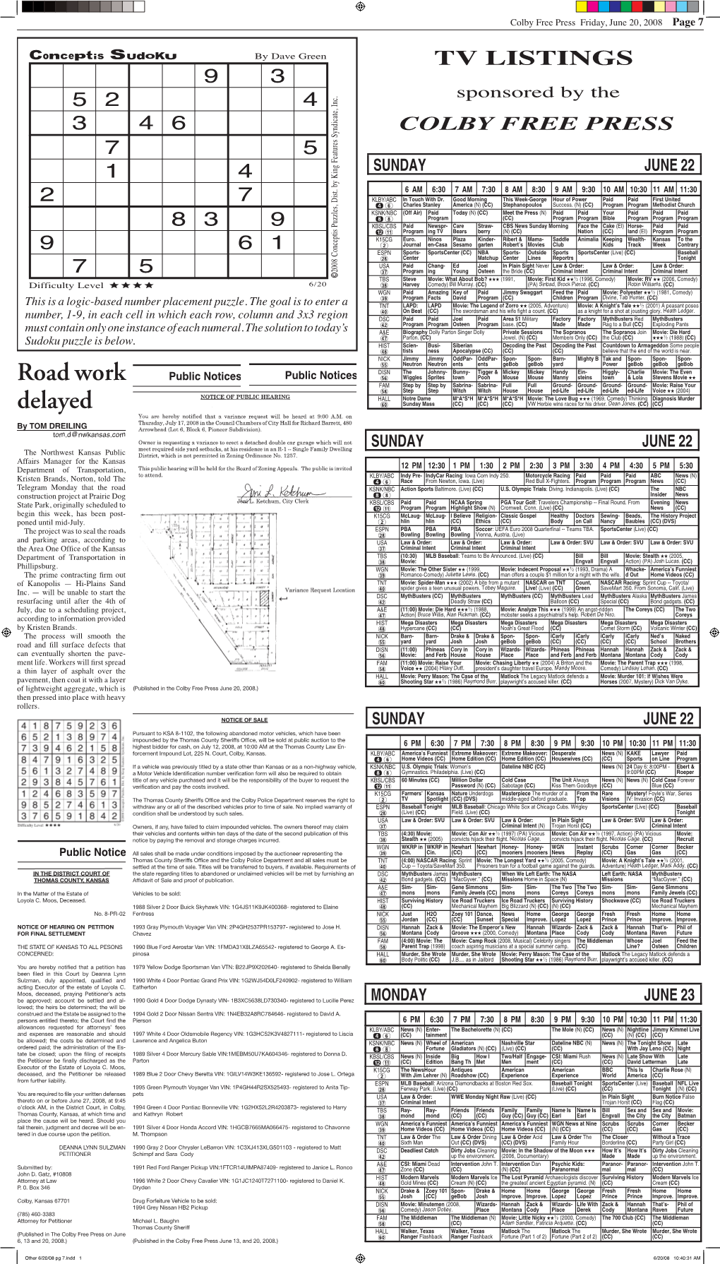 Other 6/20/08 Pg 7.Indd 1 Rl Josh (CC) Gebob Josh Improve