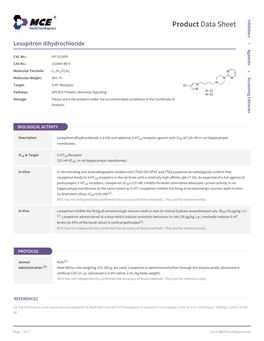 Lesopitron Dihydrochloride | Medchemexpress