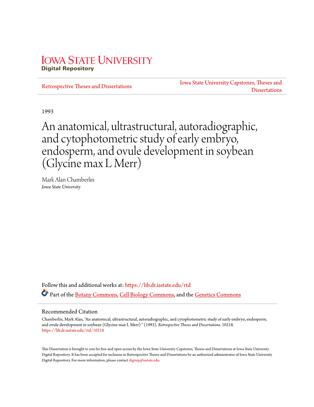 An Anatomical, Ultrastructural, Autoradiographic, And