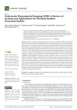 Underwater Hyperspectral Imaging (UHI): a Review of Systems and Applications for Proximal Seaﬂoor Ecosystem Studies