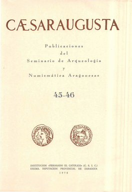 Caesaraugusta. Publicaciones Del Seminario De Arqueología Y