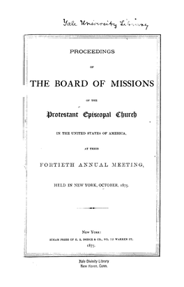 The Board of Missions