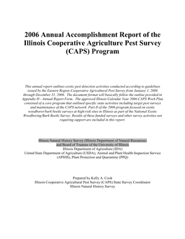2006 Annual CAPS Accomplishment Report
