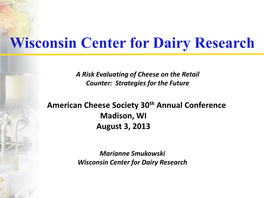 Wisconsin Center for Dairy Research