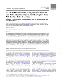 The Effect of Sound Lure Frequency And