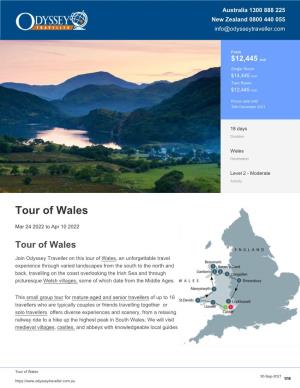 Tour of Wales | Small Group Tour for Senior