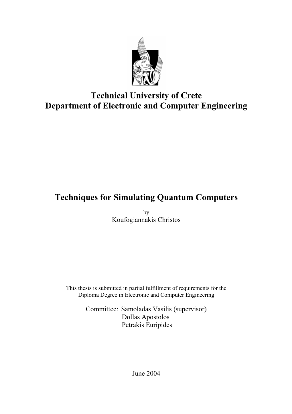 Technical University of Crete Department of Electronic and Computer Engineering