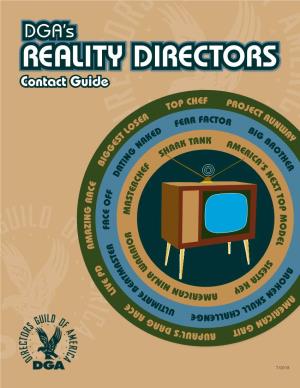 DGA Reality Directors Contact Guide