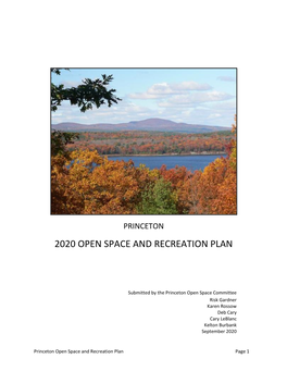 2020 Open Space and Recreation Plan