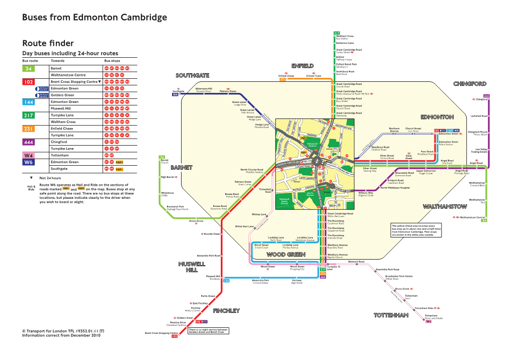 Buses from Edmonton Cambridge