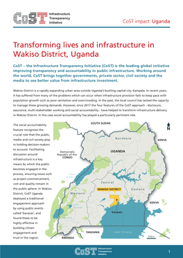 Transforming Lives and Infrastructure in Wakiso District, Uganda
