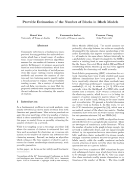 Provable Estimation of the Number of Blocks in Block Models