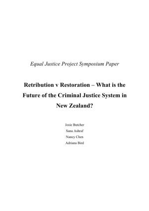 What Is the Future of the Criminal Justice System in New Zealand?