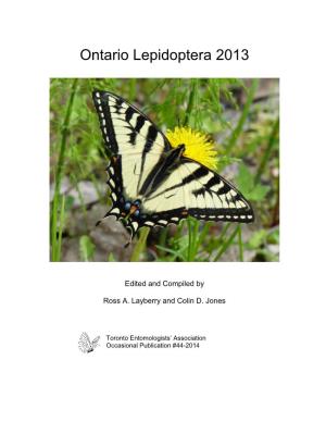 Ontario Lepidoptera 2013