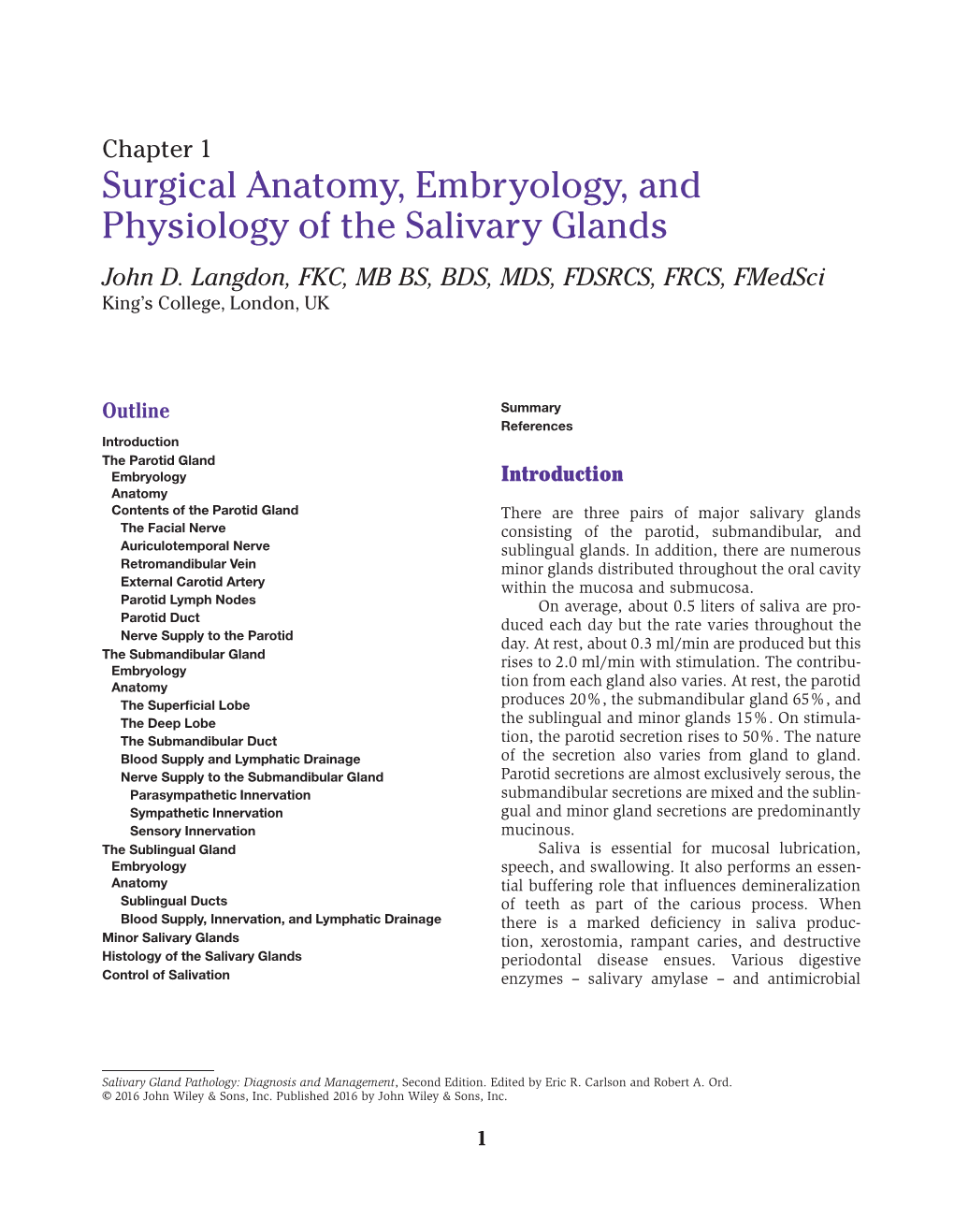 Surgical Anatomy Embryology And Physiology Of The Salivary Glands My