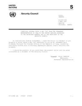 Security Council Distr