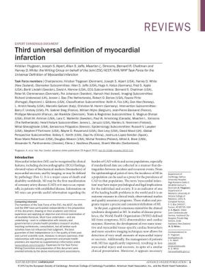 Third Universal Definition of Myocardial Infarction Kristian Thygesen, Joseph S