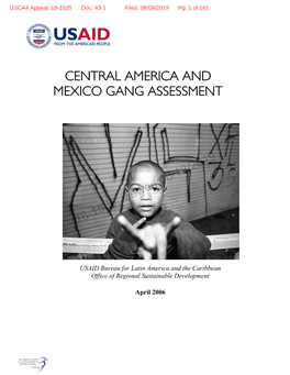 Central America and Mexico Gang Assessment