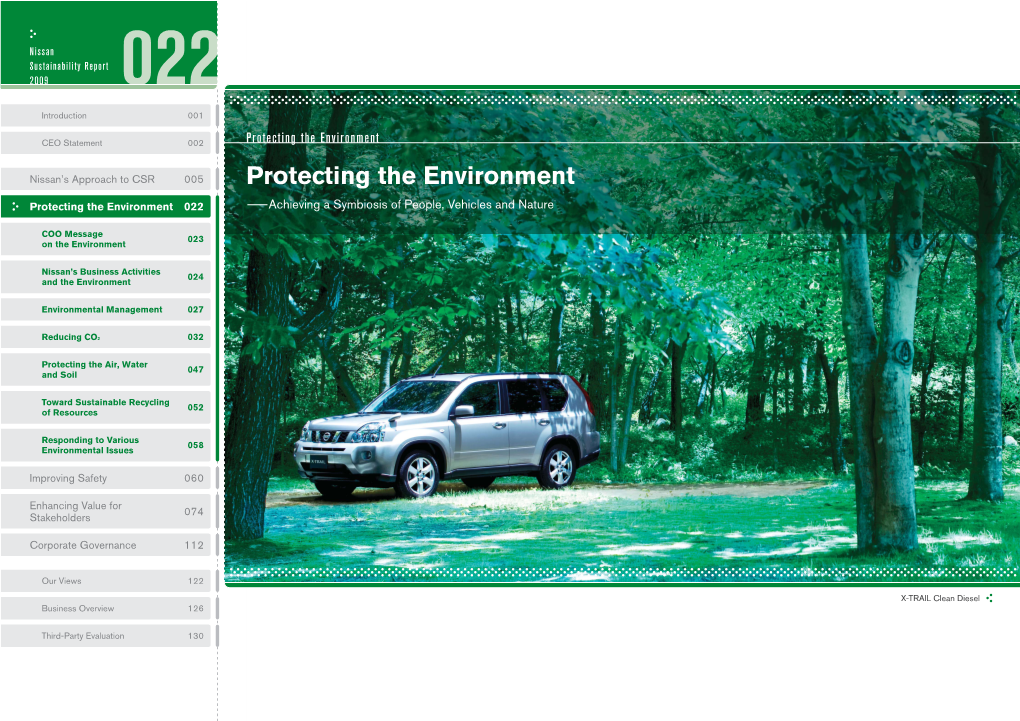 Sustainability Report 2009 Protecting the Environment