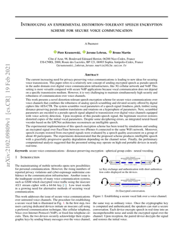 Introducing an Experimental Distortion-Tolerant Speech Encryption Scheme for Secure Voice Communication