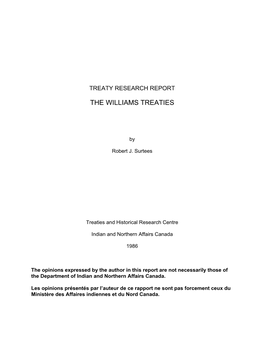 The Williams Treaties