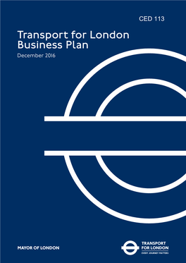Transport for London Business Plan 2016