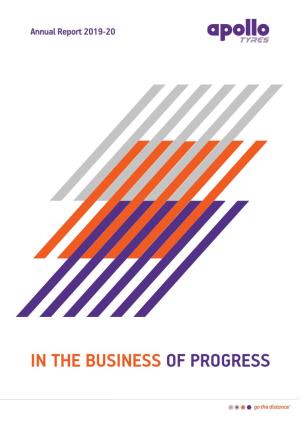 IN the BUSINESS of PROGRESS CONTENTS Apollo Tyres in Brief
