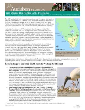 Analysis of the 2017 SFWMD South Florida Wading Bird Report