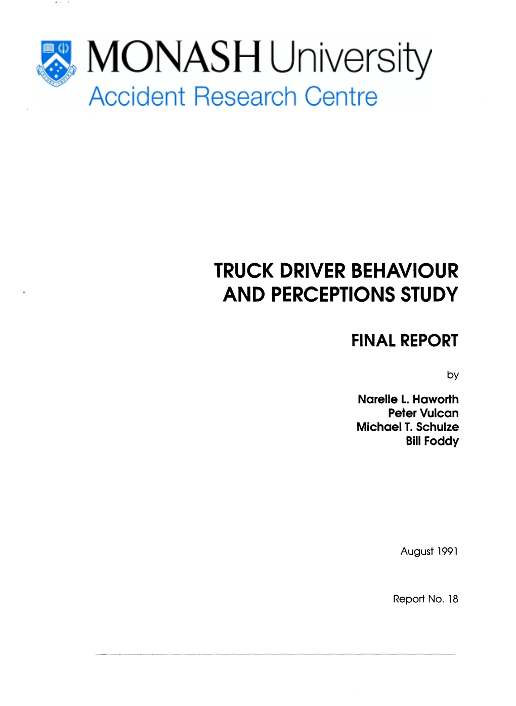 Truck Driver Behaviour and Perceptions Study