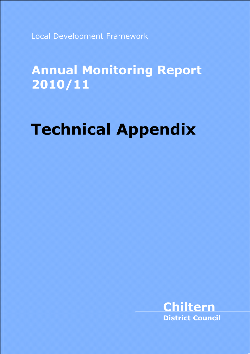 AMR 2010-11 Technical Appendix Front Cover