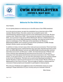 CWM Newsletter 5